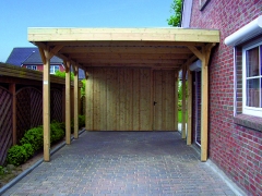 Einzelcarport 7002 Akzent mit Geräteraum